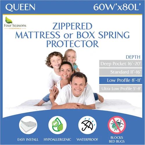 Miniatura 17 de Protector de colchón para sofá cama tamaño individual, 39 pulgadas de ancho x 72 pulgadas de largo x 5 pulgadas de profundidad, funda impermeable