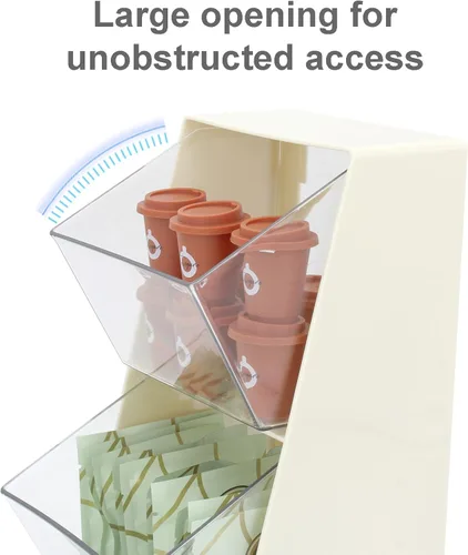 Miniatura 2 de Paquete de 2 soportes para cápsulas de café, organizador de almacenamiento de tazas K para encimera de hogar, oficina, bar, contenedores