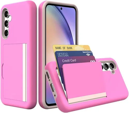 Miniatura 8 de Funda para Samsung Galaxy S25 con tarjetero, ranura para tarjeta de crédito Funda protectora tipo cartera - Negro