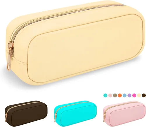 Miniatura 23 de Iqimott Bolsa Grande de Maquillaje de Nylon para Viaje, Bolsa de Cosméticos Preppy Grande Organizadora de Maquillaje de Nylon Bolsa de Artículos