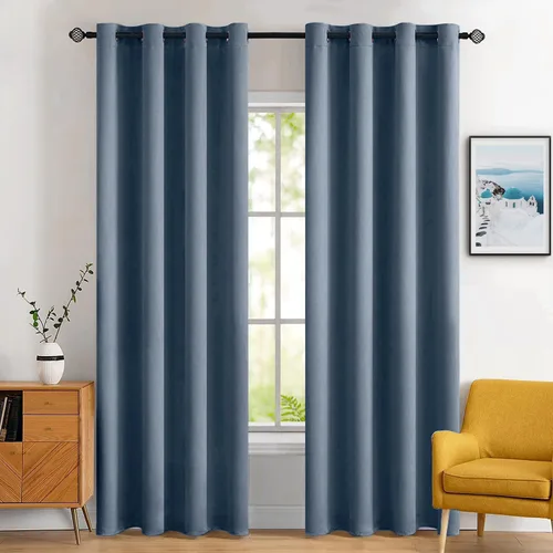 Miniatura 88 de MIULEE Cortinas opacas para dormitorio o sala de estar, juego de 2 paneles de cortina para ventana con aislamiento térmico y bloqueo de luz