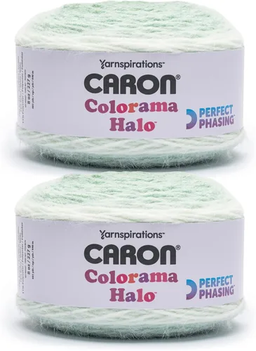 Miniatura 27 de Caron Colorama Halo Cake Ultra Marine Hilo - Paquete de 2 unidades de 8oz/226.79g - 71% acrílico, 18% nailon, 11% poliéster, #5 grueso, 60 yardas