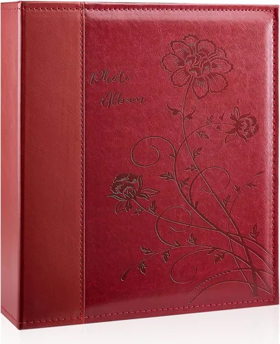 Miniatura 9 de Álbum de fotos de 8x10 con páginas transparentes y bolsillos, cubierta de piel, deslizable, para 50 fotos verticales de 8x10, libro de fotos