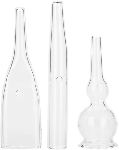 Nikou Tubo de vidrio al vacío - Kit de 3 tubos de vidrio para eliminación de limpiador facial, accesorios de máquina de belleza, juego de