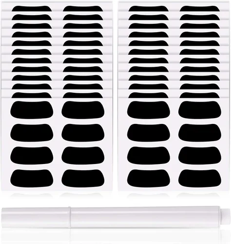Miniatura 18 de Sumind 24 pares de tiras para los ojos deportivos, tiras transpirables con 1 lápiz blanco para fanáticos del béisbol, fútbol, sóftbol en el día