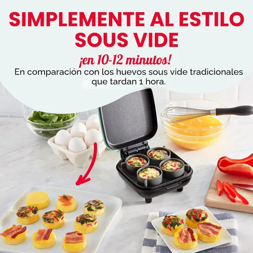 Miniatura 7 de Dash - Preparador de lujo de bocadillos de huevo - Preparador de huevos picados eléctrico para aperitivos proteicos saludables - Limpieza rápida