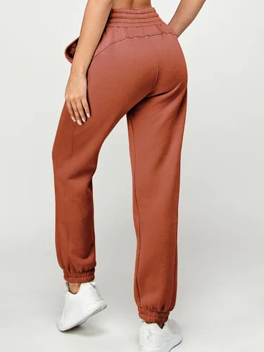 Miniatura 49 de IUUI Pantalones deportivos de cintura alta para mujer, con bolsillos, de algodón, holgados, atléticos