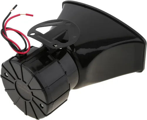 Miniatura 9 de Sirena de coche de 7 tonos con sonido fuerte, bocina de vehículo, ambulancia, sirena, sonido de tráfico con mando a distancia negro, 12 V, 100 W