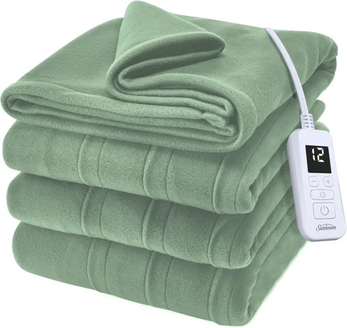 Miniatura 14 de Sunbeam Manta eléctrica de forro polar Royal Ultra de tamaño completo, 84" x 72", 12 ajustes de calor, apagado automático seleccionable de 12 horas