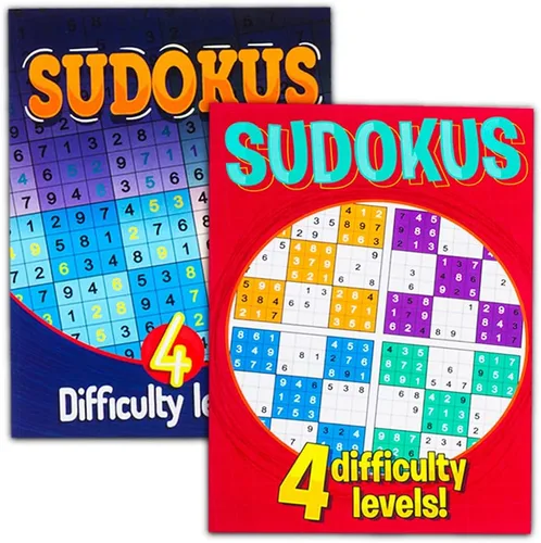 Miniatura 3 de Sudoku - Juego de libros de crucigramas para adultos y personas mayores, paquete de 6 libros de crucigramas y rompecabezas de Sudoku, más bolígrafos