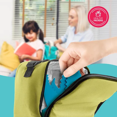 Miniatura 5 de Healthy Packers® Bolsas de hielo delgadas reutilizables para loncheras para niños y adultos Paquetes de congelador finos de larga duración