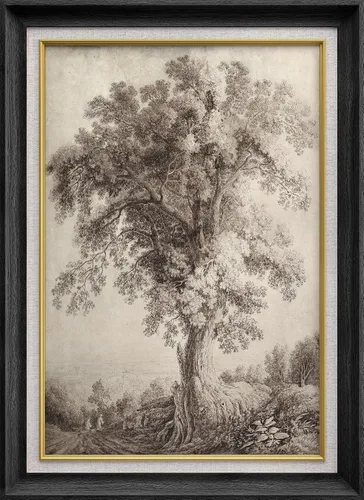 Miniatura 52 de SIGNWIN Arte de marco de alta calidad, elegante, vintage, ilustraciones de dibujo de árbol, arte fino, arte tradicional icónico para sala de estar
