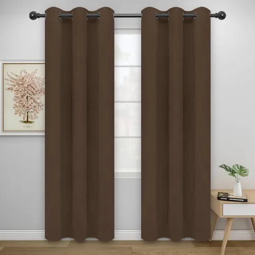 Miniatura 119 de Easy-Going - Cortinas opacas para dormitorio, aislamiento térmico sólido con ojales, cortinas de ventana para reducción de ruido, cortinas