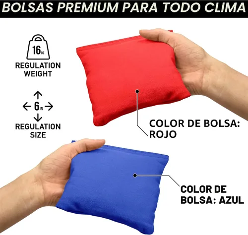 Miniatura 5 de GoSports - Juegos de Cornhole de madera maciza de primera calidad - Elija 4 x 2 pies o 3 x 2 pies - Los juegos de tableros incluyen un juego de 8
