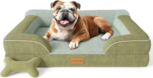 Miniatura 16 de CWAWZ Cama ortopédica para perros extra grandes, cama ortopédica para perros con espuma viscoelástica de gel refrescante, cama impermeable para Negro