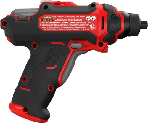 Miniatura 4 de CRAFTSMAN Destornillador inalámbrico de 4 V con cargador y puntas de atornillado incluidas (CMHT6650C)
