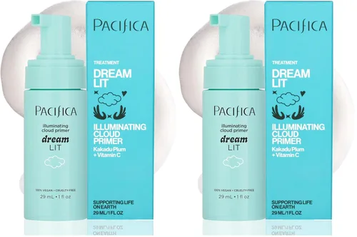 Miniatura 12 de Pacifica Glowy Vitamin C Skin Solve Primer – Suero facial iluminador con vitamina C, ciruela Kakadu y escualano, hidrata y alumbra, vegano y libre