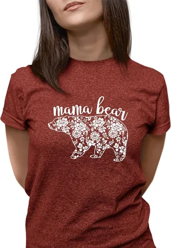 Miniatura 2 de The Peach Blossom Flower Mama Bear - Camiseta de moda para el día de la madre