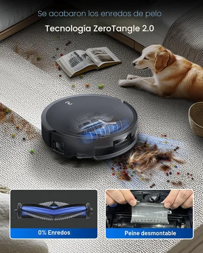 Miniatura 6 de ECOVACS DEEBOT T50 MAX PRO Omni Robot Aspirador y trapeador, succión de 18,500 Pa, elevación automática de 0.709 in, ZeroTangle y TruEdge 2.0, AIVI
