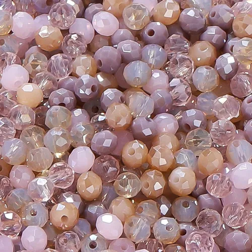 Miniatura 8 de Cuentas de cristal para la fabricación de joyas, 1000 cuentas de cristal Rondelle facetadas de 0.157 pulgadas (0.157 in) de color mixto Austria