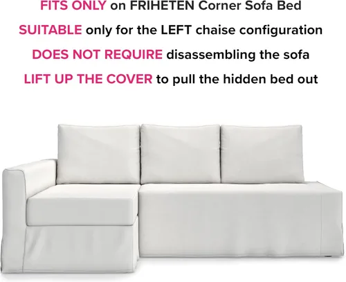 Miniatura 2 de TLYESD Funda de repuesto Friheten de fácil ajuste para sofá IKEA Friheten, funda para sofá cama Friheten, solo funda Friheten