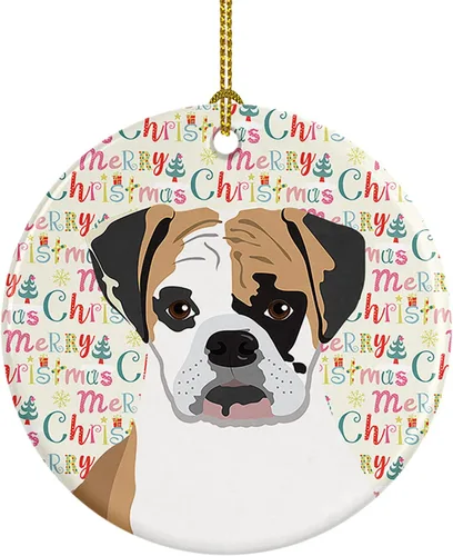 Miniatura 105 de Caroline's Treasures Bulldog Francés Azul de Navidad Adorno de Cerámica Decoraciones Colgantes para Árbol de Navidad para Hogar Navidad, Festividad