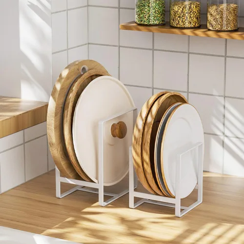 Miniatura 13 de 2PCS Organizador de Soportes para Platos, Estante de Exhibición y Almacenamiento de Platos de Metal para Secado para Gabinete, Mostrador y Armario