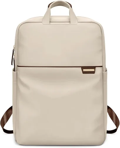 Mochila delgada para laptop para mujer, mochila ligera para viajes de negocios para mujeres y hombres, Albaricoque, 14 pulg.