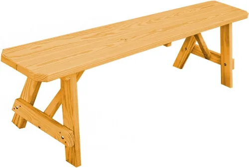 Miniatura 41 de Furniture Barn USA Banco tradicional de pino tratado a presión de 2 pies, tinte de cedro