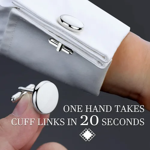 Miniatura 2 de HAWSON Juego de gemelos y tachuelas de esmoquin para hombre con caja de regalo joyas o accesorios para hombre adecuados para traje negro, camisas