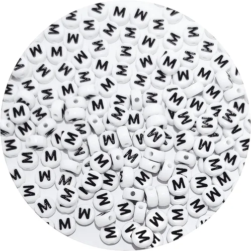 Miniatura 20 de Cuentas cuadradas de letras acrílicas de 0.236 x 0.236 pulgadas, cuentas A del alfabeto para pulseras, joyería, llavero DIY, 100
