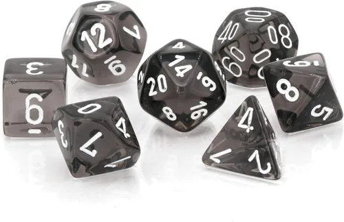 Miniatura 2 de Chessex Translúcido: 7pc humo/blanco, gris