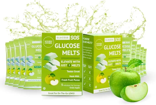 Miniatura 11 de Comprimidos de Glucosa SOS que se Derriten Hechos con Polvo de Dextrosa, Puré de Frutas Natural, Azúcar, Comprimidos de Glucosa, Suplemento