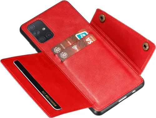 Miniatura 4 de Funda compatible con Xiaomi Redmi Note 7, compatible con Xiaomi Redmi Note 7 Pro M1901F7S M1901F7G M1901F7H M1901F7I Funda de piel sintética con Rojo