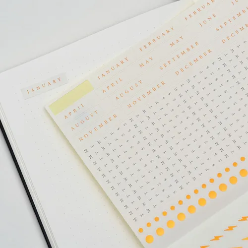 Miniatura 13 de LEUCHTTURM1917 The Official Bullet Journal Edition 2 - Cuaderno construido para BuJo, tamaño mediano A5 204 páginas de papel de 4.23 oz/m², con guía