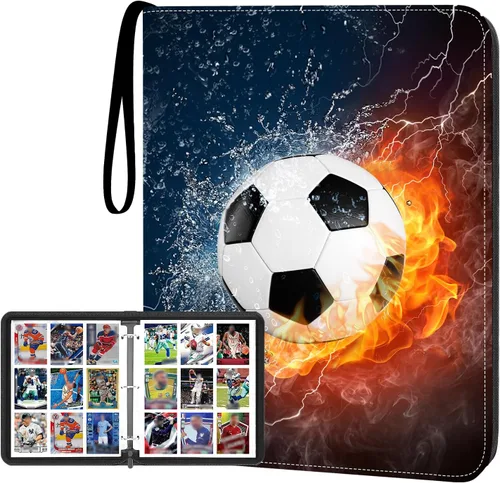 Carpeta de tarjetas coleccionables con funda, 900 bolsillos, carpeta de tarjetas de fútbol, organizador de almacenamiento de tarjetas deportivas