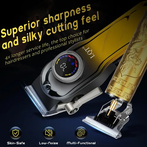 Miniatura 2 de Hair Clippers for Men with LED Display, 4-Piece Cordless Grooming Kit with Hair Clipper, Beard Trimmer, Foil Shaver, Nose Trimmer, Complete