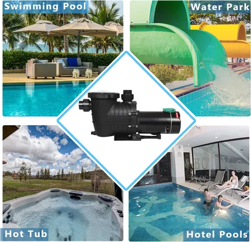 Miniatura 7 de TOPWAY 2HP 110V/230V Bomba de piscina de doble voltaje 114GPM filtro jardín lnground y piscinas sobre el suelo bomba de agua