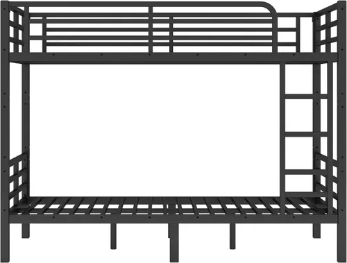 Miniatura 7 de Harper & Bright Designs Litera de metal individual XL sobre individual XL, litera de metal resistente con escalera y barandillas, ahorro