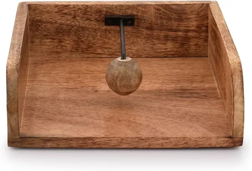 Miniatura 2 de Servilletero de madera rústico de granja, servilletero para mesas de cocina, encimeras, interiores y exteriores, picnic, restaurantes, cafetería