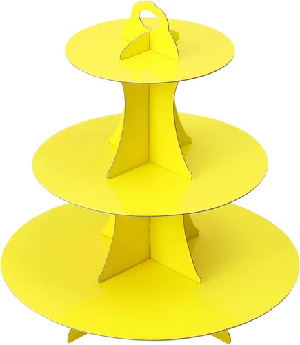 Miniatura 14 de Soleebee Soporte redondo de 3 niveles para cupcakes, torre de cartón para cupcakes, torre de soporte para pasteles de postre para decoración