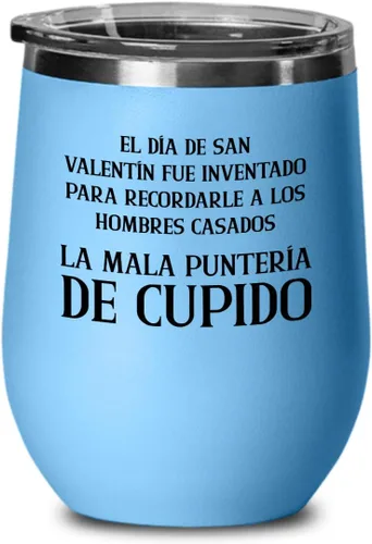 Miniatura 5 de Regalo para San Valentín Vaso de Vino para hija Perfecto regalo para navidad, graduados, profesionales y estudiantes Vaso con afirmaciones Azul