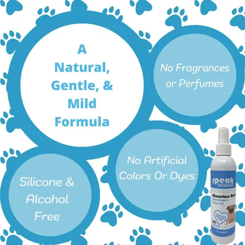 Miniatura 4 de Speak Pet Products Spray de baño natural sin agua, para perros, hipoalergénico sin perfume, 8 onzas