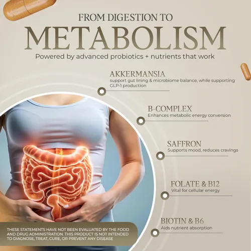 Miniatura 2 de Akkermansia Muciniphila Probiotic + Azafrán + Complejo B Salud intestinal central y bienestar diario Apoyo al estado de ánimo y metabolismo
