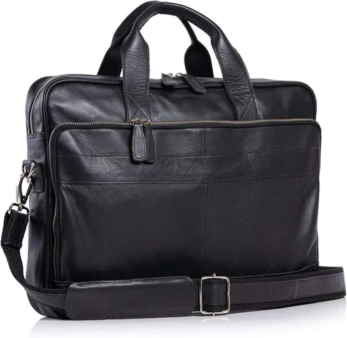 KomalC Maletines de cuero de 16 pulgadas para computadora portátil, bolsas de mensajero para hombres y mujeres, mejor bolso de oficina