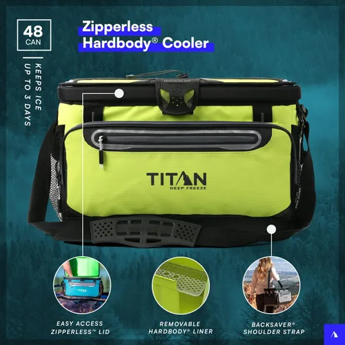 Miniatura 2 de Titan by Arctic Zone Deep Freeze Cooler - Enfriador de cuerpo duro sin cremallera, aislamiento de congelación profunda, forro de cuerpo duro