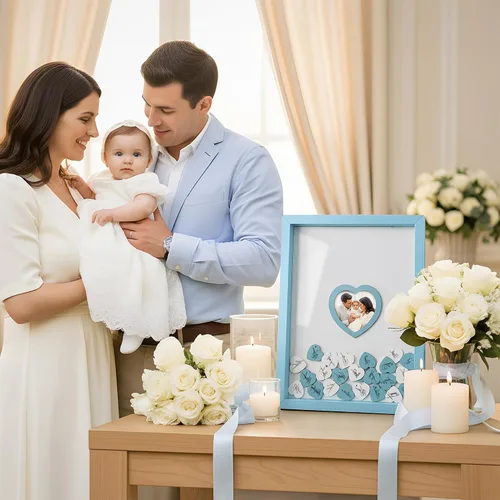Miniatura 6 de Libro de invitados de boda azul alternativo para recepción con corazones de madera, un marco, decoración de libros, recuerdos para boda, ideas