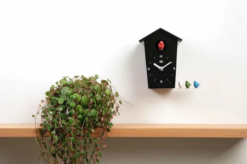 Miniatura 6 de KOOKOO Birdhouse Mini - Reloj de cuco moderno con 12 canciones naturales de pájaros o llamada de cuco