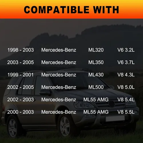 Miniatura 3 de 1635000349 Depósito de refrigerante con tapa y sensor Compatible con 1998-2005 Mercedes-Benz ML320, ML350, ML430, ML500, ML55 AMG V6 3.2L 3.7L / V8
