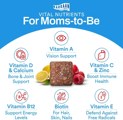 Miniatura 3 de Gomitas prenatales halal para mujeres, vitaminas prenatales de gomitas halal con DHA y ácido fólico para antes, durantes/después del embarazo, 60